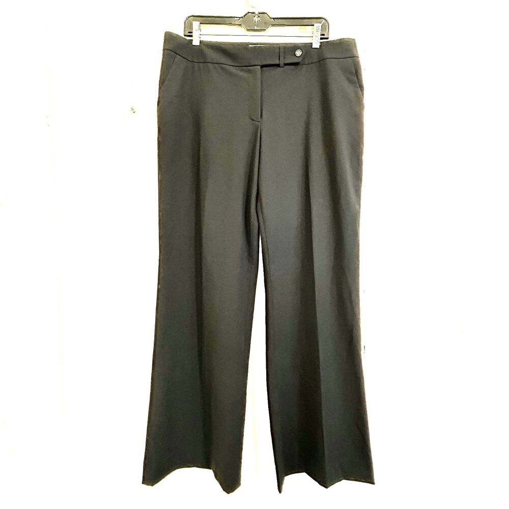 Calvin Klein Women's Black Classic Fit Dress Pants Size 14 Straight Leg Formal.